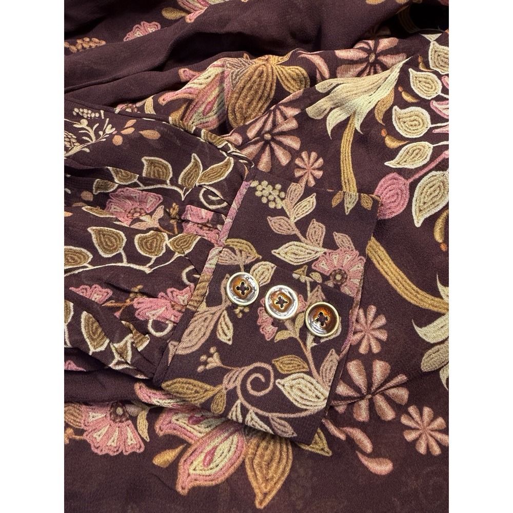 FARM Rio Plum Floral Mini Dress with Pink and Gold Accents - Picture 5 of 12